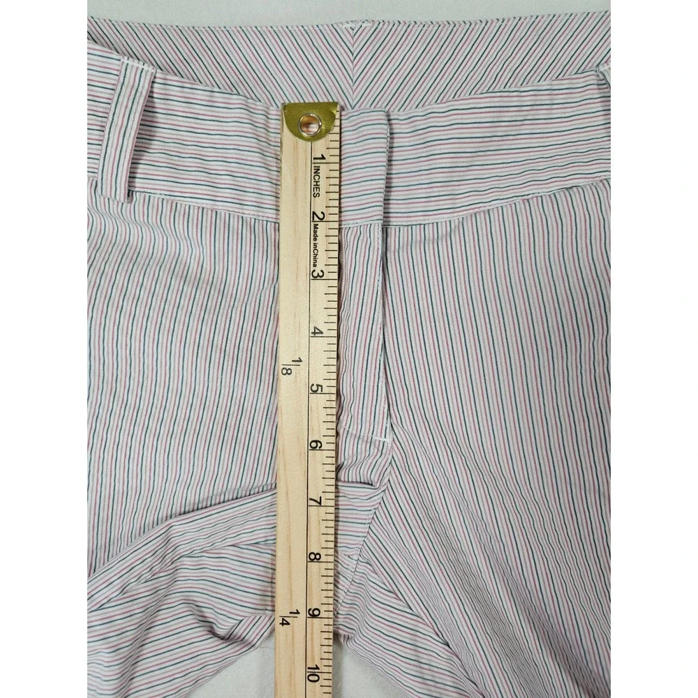 Adidas ClimaLite Golf‎ Shorts Womens 6 Pink Grey Striped Performance Active